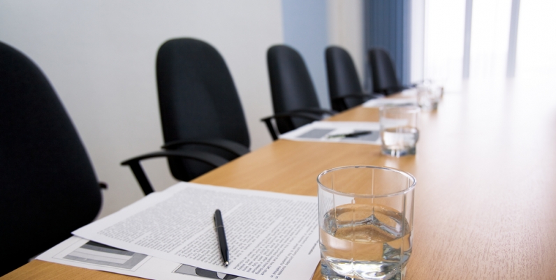 An empty board room 