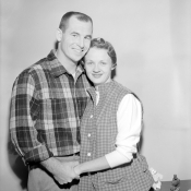 photo of football player Bernie Faloney and his wife