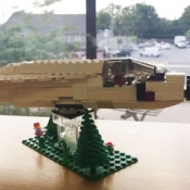 A LEGO fighter plane 