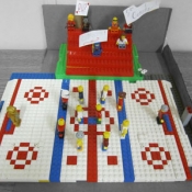 LEGO hockey rink 
