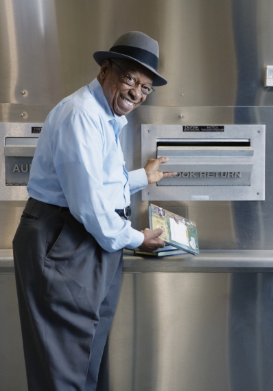 Man returning books