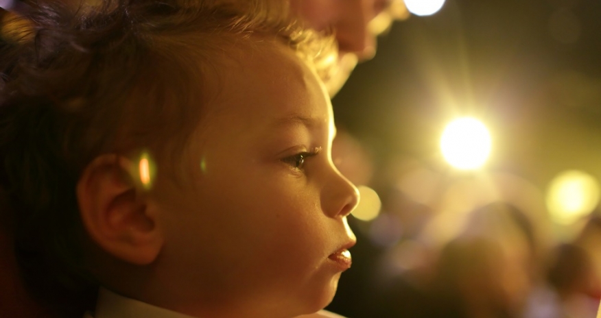 Family Movies Closeup of a mother and child watching a movie