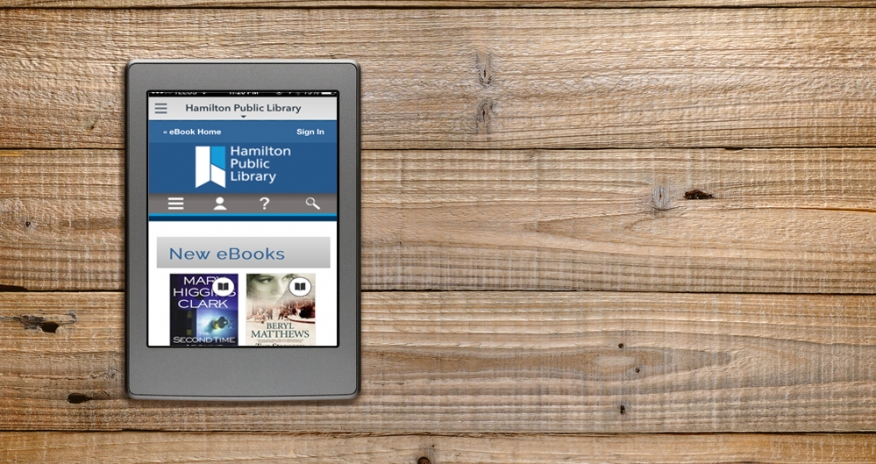 eBook Table Talk eReader displaying HPL eBook collection