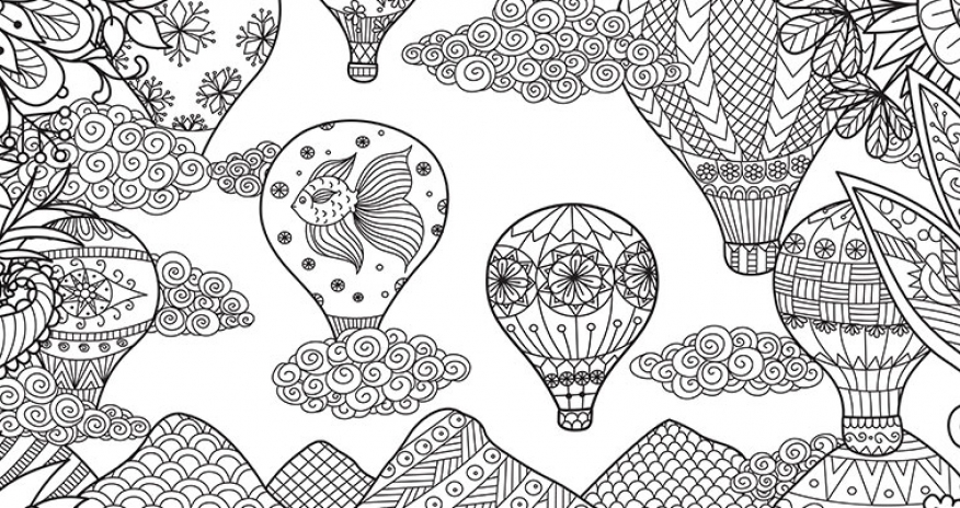 Zentangle black and white drawing